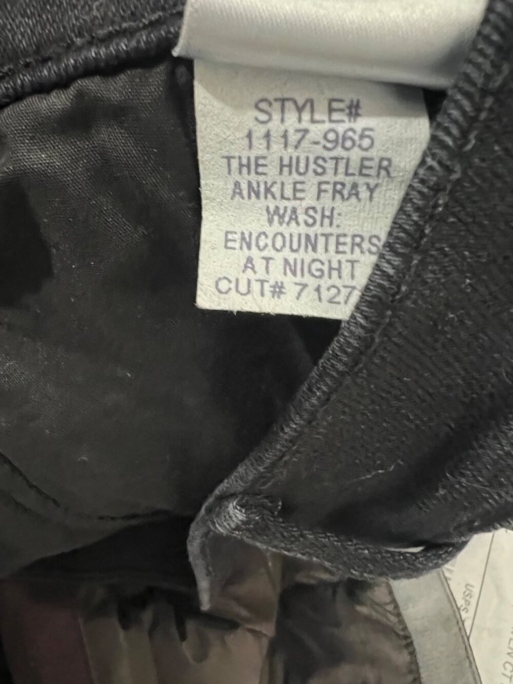 MOTHER Denim The Hustler Ankle Fray Jeans Size 33 Encounters at Night Black - Picture 7 of 7